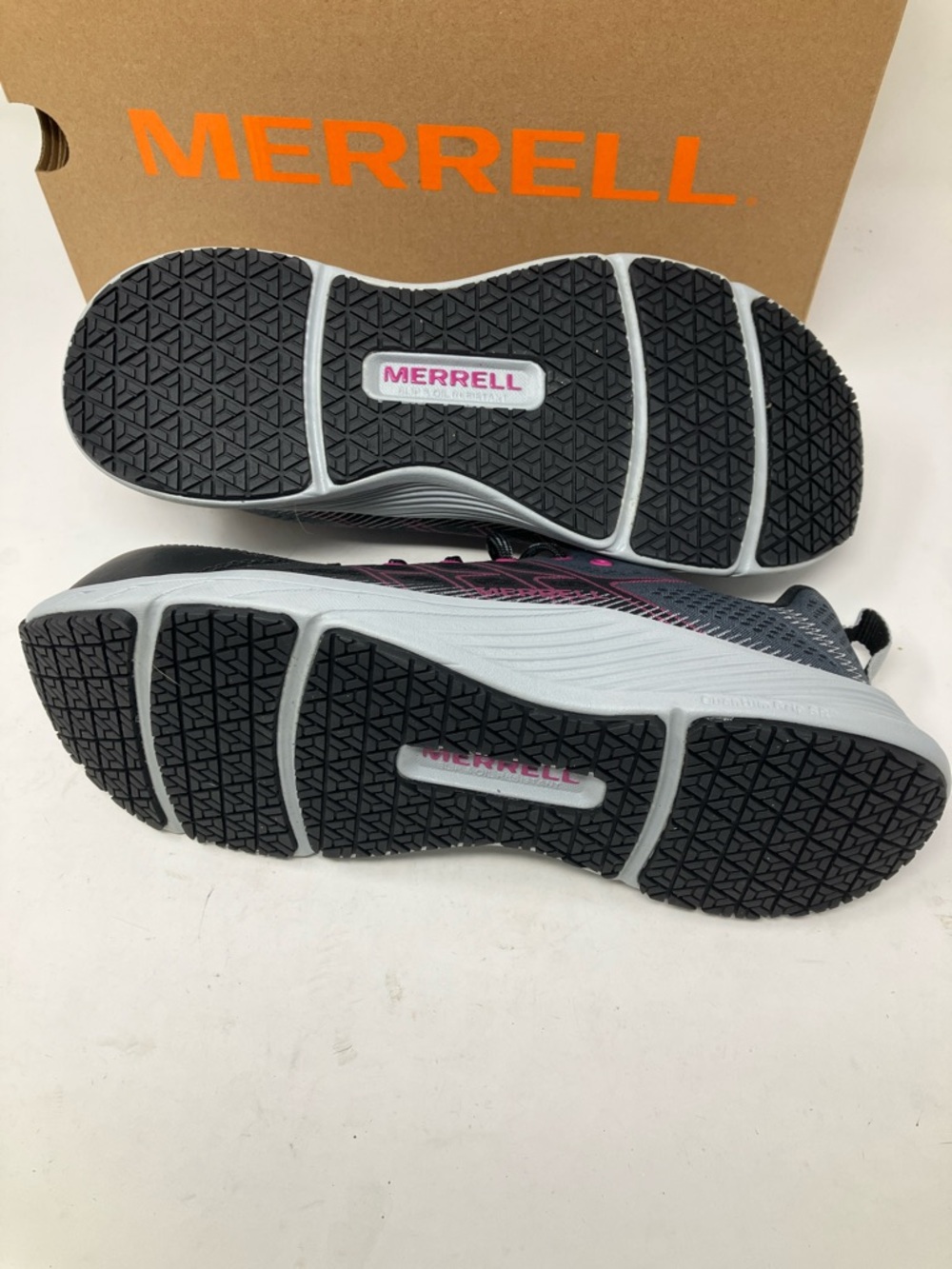 Merrell Work Moab Flight CF Women's 7.5 Safety Toe Shoes Black Fuchsia J005174 - Picture 10 of 16